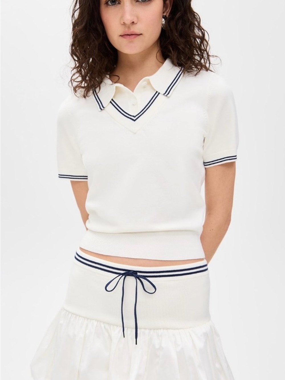 Reformation William Cotton Sweater Set- Top and skirt included